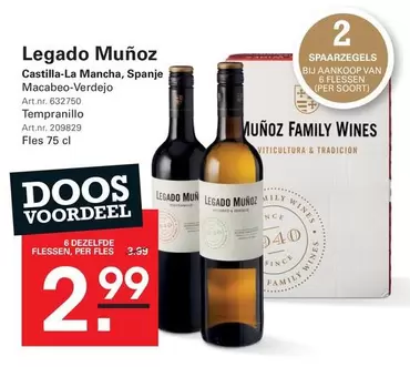 Legado Muñoz Castilla-La Mancha, Spanje Macabeo-Verdejo Fles 75 cl