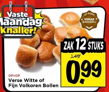 Verse Witte of Fijn Volkoren Bollen