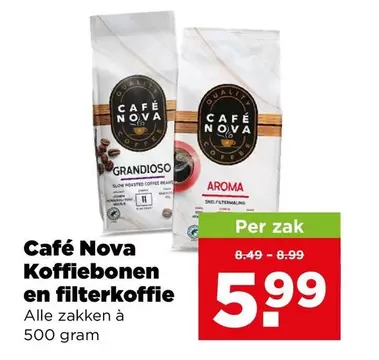 Koffiebonen en filterkoffie