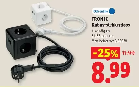 max - Kubus-stekkerdoos
