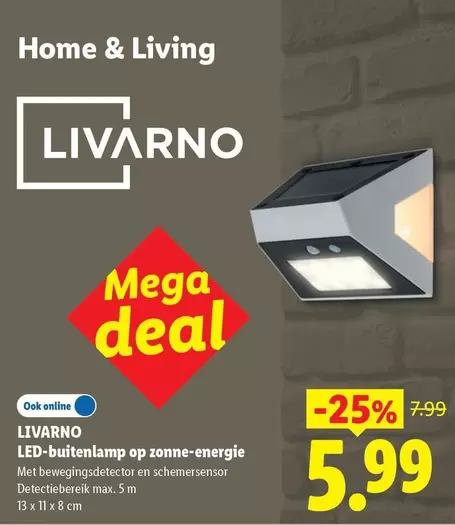 mega - LED-buitenlamp op zonne-energie met bewegingsdetector en schijnersensor