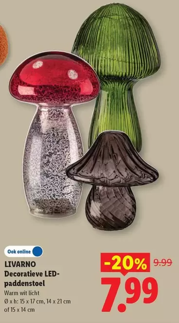 Decoratieve LED-paddenstoel