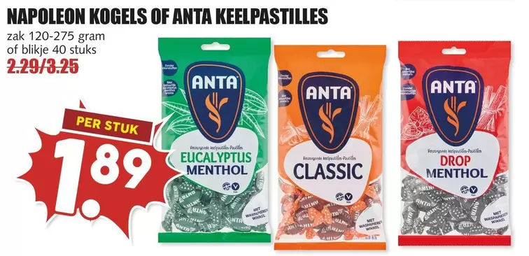 Napoleon - NAPOLEON KOGELS OF ANTA KEELPASTILLES