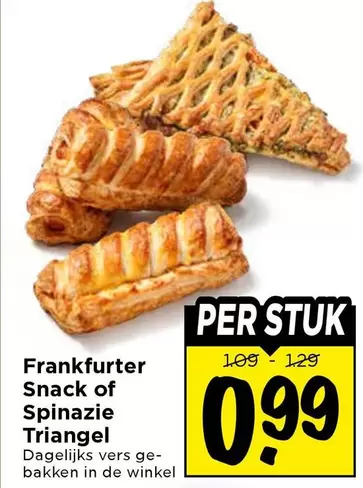 Snack - Frankfurter of Spinazie Triangel