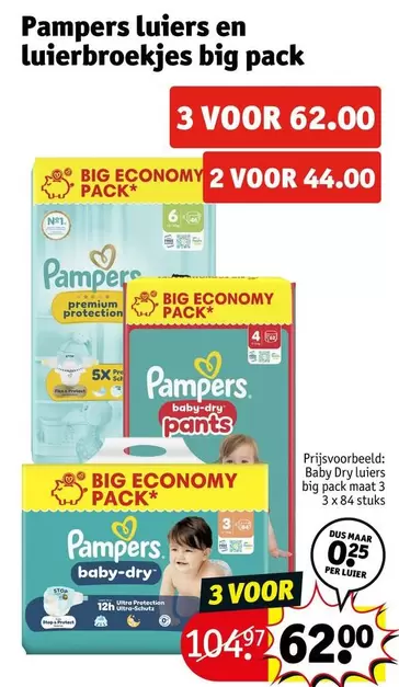 Pampers -  luiers en luierbroekjes big pack