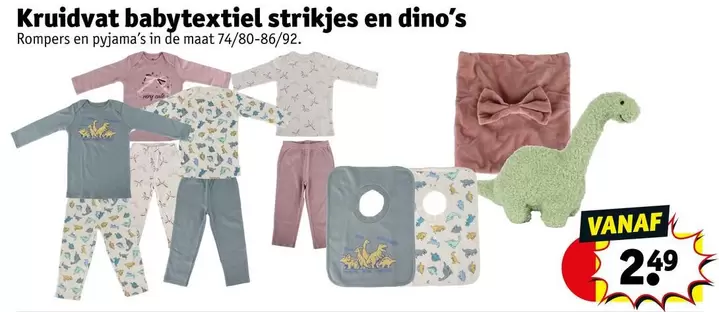 De - babytextiel strikjes en dino's Rompers en pyjama's