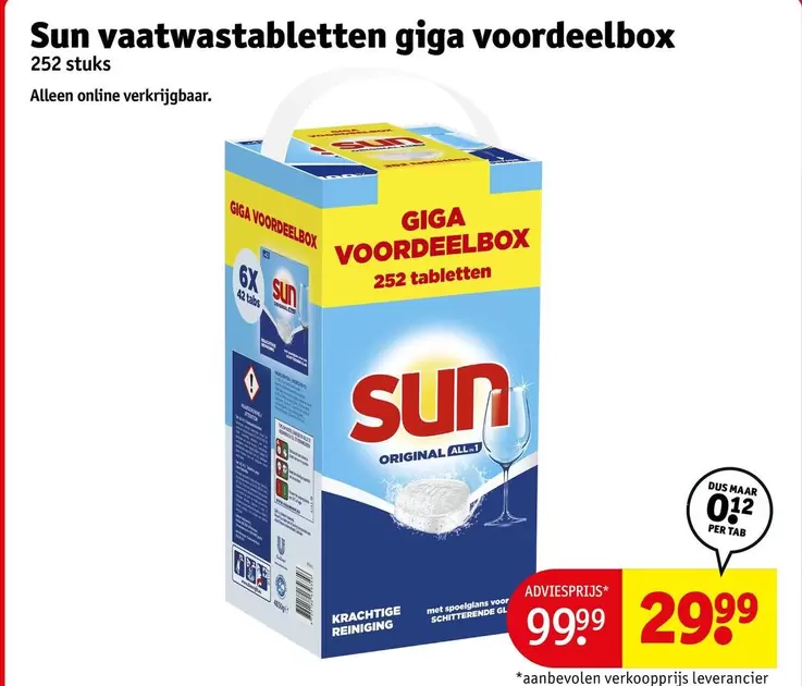 Sun - vaatwastabletten giga voordeelbox