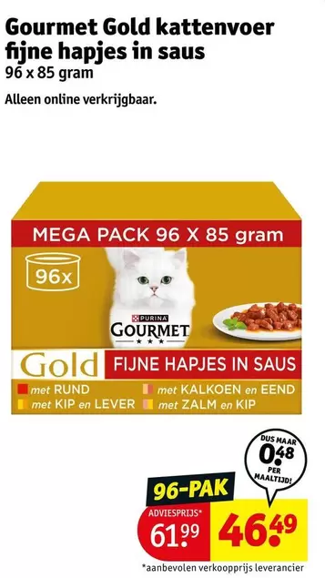 Gourmet - Gold kattenvoer fijne hapjes in saus