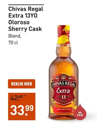 extra - Chivas Regal Extra 13YO Oloroso Sherry Cask Blend