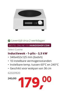 MM - Inductiewok - 1-pits - 3,5 kW