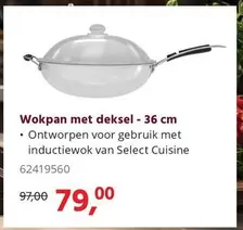 Wokpan met deksel - 36 cm