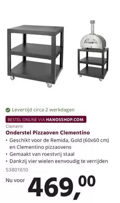 De - Onderstel Pizzaoven Clementino