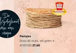 Koopmans - Flensjes Doos 40 stuks - 60 gram 41351153