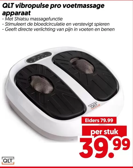 De - QLT vibropulse pro voetmassage apparaat