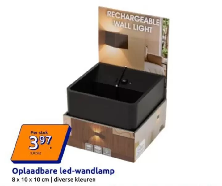 Oplaadbare led-wandlamp