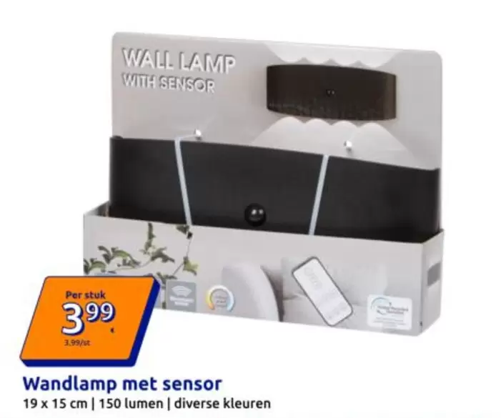 Wandlamp met sensor