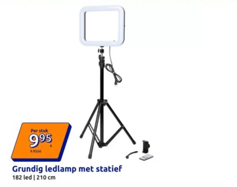 Grundig ledlamp met statief