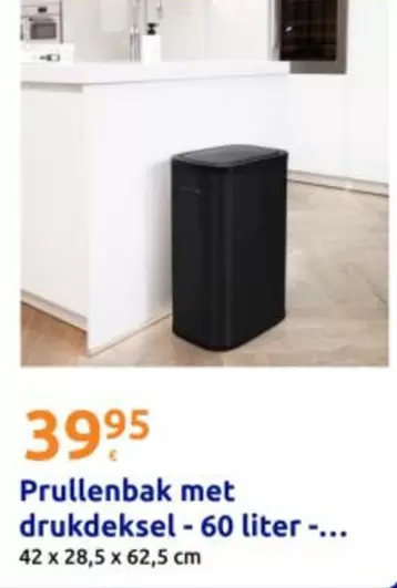 Prullenbak met drukdeksel