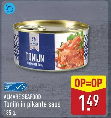 Tonijn in pikante saus