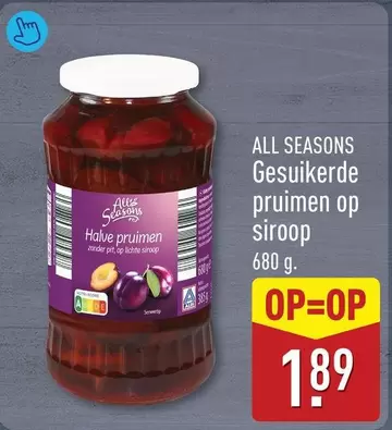 Op - Gesuikerde pruimen op siroop