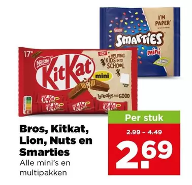 Nestlé - Bros, Kitkat, Lion, Nuts en Smarties