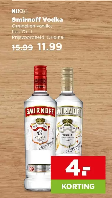 Smirnoff - Vodka Original en vanilla