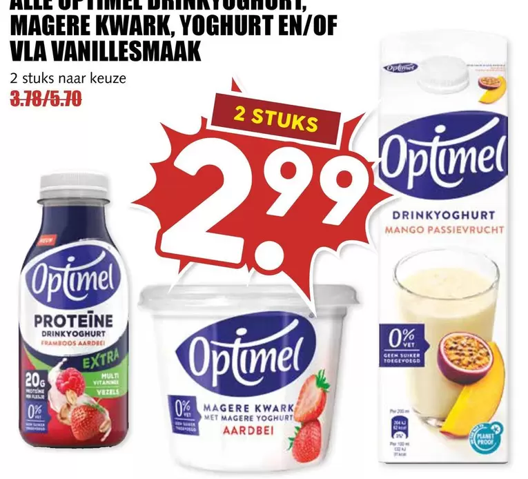 extra - DRINKYOGHURT, MAGERE KWAK, YOGHURT EN/OF VLA VANILLESMAAK