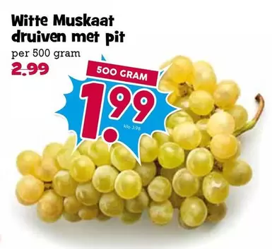 Witte Muskaat druiven met pit