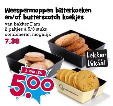 Weespermopjes bitterkoeken en/of butterscotch koekjes