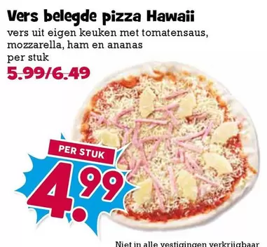 Hawaii - Vers belegde pizza