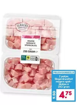 Magere gerookte spekblokjes