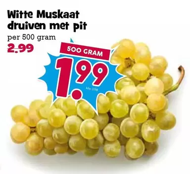 Witte Muskaat druiven met pit