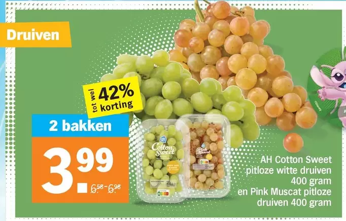 Ah - AH Cotton Sweet pitloze witte druiven