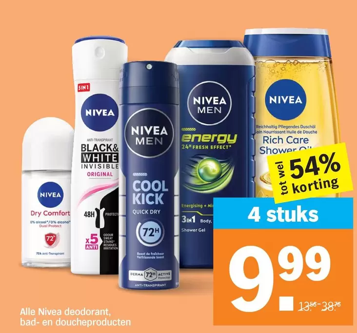 Nivea -  deodorant, bad- en doucheproducten