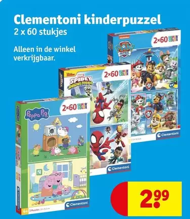 De - kinderpuzzel 2 x 60 stukjes