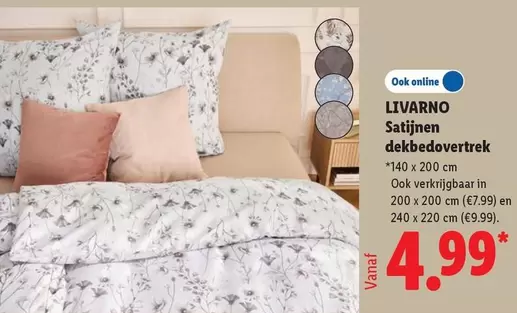 Satijnen dekbedovertrek