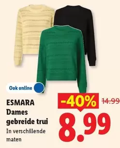 Dames gebreide trui