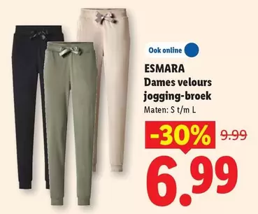 Dames velours jogging-broek