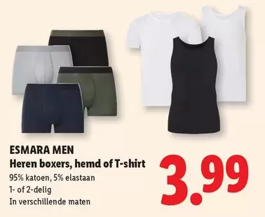 Heren boxers, hemd of T-shirt