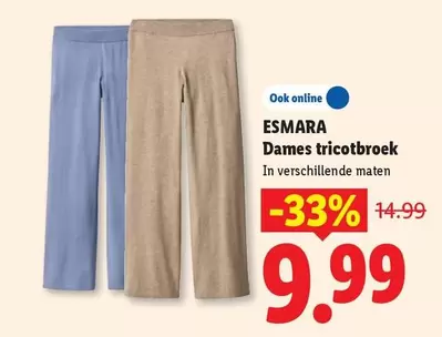 Dames tricotbroek