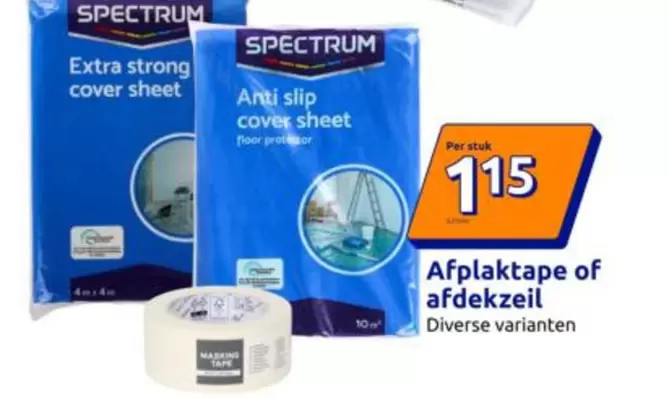 extra - Afplaktape of afdekzeil