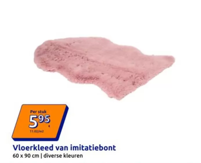 Vloerkleed van imitatiebont