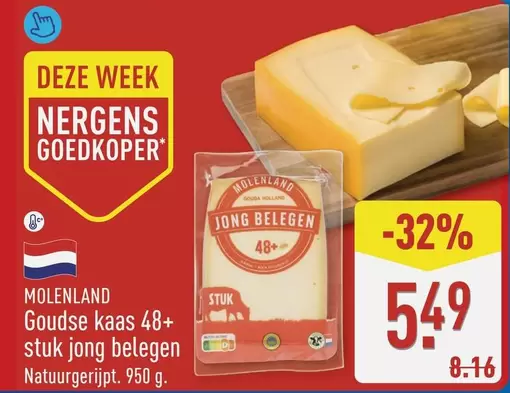 Goudse kaas 48+ stuk jong belegen