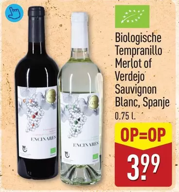 Biologische Tempranillo Merlot of Verdejo Sauvignon Blanc