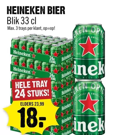 Heineken - BIER Blik 33 cl