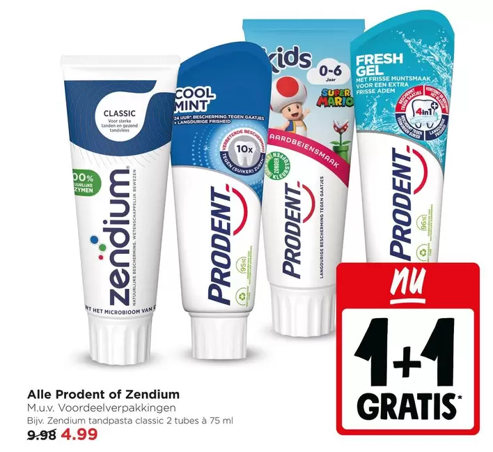 extra - Prodent of Zendium tandpasta