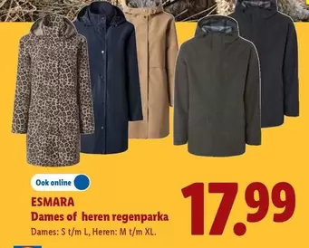 Dames of heren regenparka