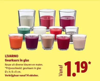 Geurkaars in glas