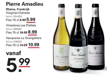 Rhône, Frankrijk Viognier-Clairette Art.nr. 204403 Fles 75 cl