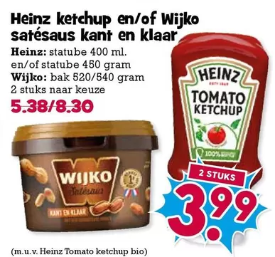 Heinz - ketchup en/of Wijko satésaus